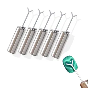 Heart Magnet Tool Kit for Gel Polish - Y-Shaped Metal Guide Sticks for Stunning Heart & Line Nail Designs, Professional Magnetic Nail Art Set for DIY Manicure & Salon Use (5Pcs)