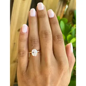 2 Ct Rose Gold Oval Engagement Ring
