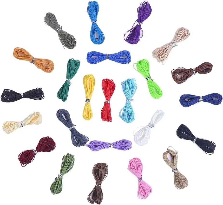 Waxed Cord Thread, 131 Yd Macrame Bracelet Beading Cord for DIY Jewelry Craft Making