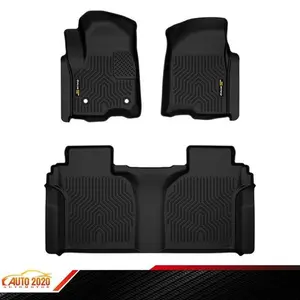 TPE 3D Floor Mats Liners Fit For 19-25 Silverado Sierra 1500 2500 3500 Crew Cab TPE Floor Mats Set Liner
