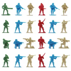 24pcs 5cm Mini soldier model Military Sand Table Decoration War Simulation Accessories Army Themed Party Decor