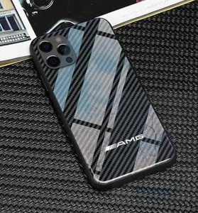 Luxury AMG Stain Glass Carbon Fibre Style Phone Case Compatible with iPhone X, 11, 12, 13, 14, 15 & more