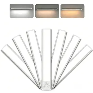 Motion sensor under cabinet lights 3/6/9 pack -rechargeable, magnetic, adjustable brightness for kitchen counter & bedroom