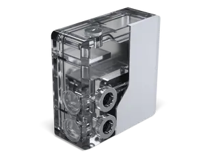 Phanteks Glacier EZ-Fit 120RES-DDC Body, Compact Reservoir for DDC Pump, Integrated EZ-Fit 16mm Fittings, D-RGB, Pump not included, White