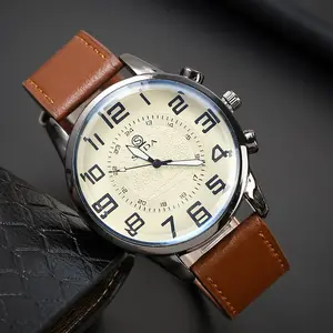 Minimalist Business Casual Watch, Retro Digital Dial & Leather Strap for Men, Ideal for Students and Professionals - Great Gift Idea