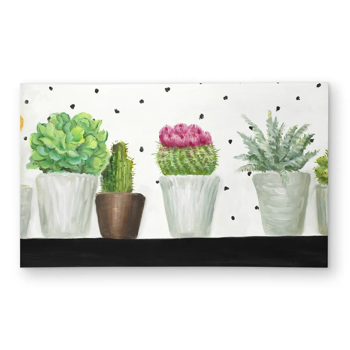 360 Stand Mini Cactus & Succulents Botanical Print Rug - 3x5 ft Rectangle Size, Soft Texture, Indoor Outdoor Rugs, Ideal for Bedroom Decor, Botanical Area Rugs, Home Decor Rugs