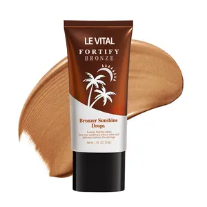Fortify Bronze Bronzer Sunshine Drops Sunless Tanning Lotion for Face & Body Instant Sun-Kissed Glow Hydrating Liquid Bronzer winter  skin  saver Honey-Like Translucent Lip Gloss