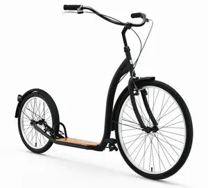 Around the Block Cycling Scooter - Black Design with Front Wheel and Handlebars - Product Overview Provided
