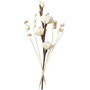 Reed Diffuser Sticks,Reed Diffuser Sticks ,Reed Diffusers for ,Bathroom Diffuser,Diffuser Set with Sticks, Flower,White/Brown