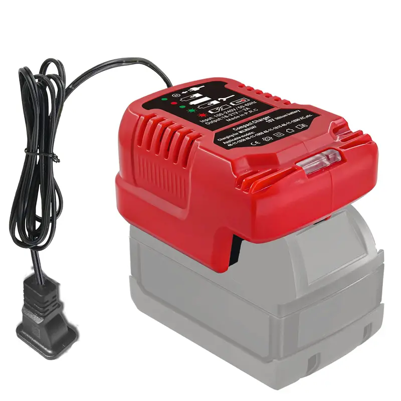 Replace Mini Charger for Milwaukee  for M18 18V  Battery, 1/4 Size of Original, for 48-11-1850 48-11-1840 48-11-1815 48-11-1828 (Only for 18V Battery)