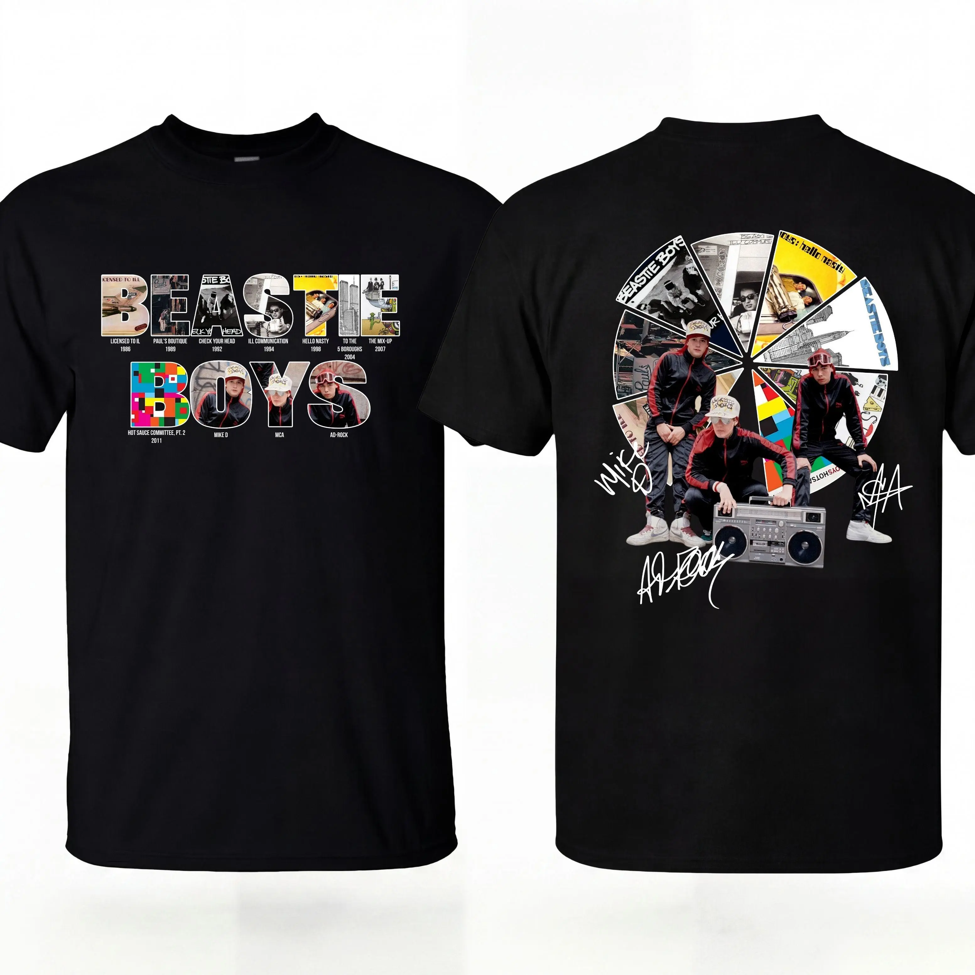 Beastie Boys Shirt Vintage Hip Hop Rap Tee, Beastie Boys Albums Wheel Shirt, Retro Hip Hop Band Graphic T-shirt, Unisex Clothing, Gift For Her, MADE IN USA