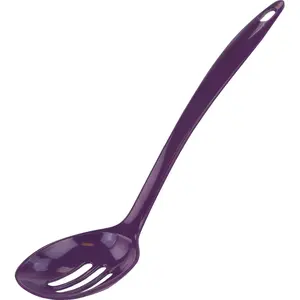 212 MAIN Melamine Slotted Spoon - Dishwasher-Safe Plum Kitchen Tool for Camping, Hiking