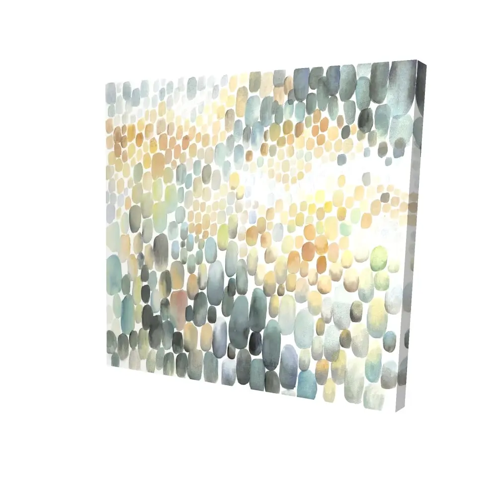 Begin Home Decor 2080-2424-AB91 24 x 24 in. Cluster of Circles - Blue Abstract Canvas for Home Decor