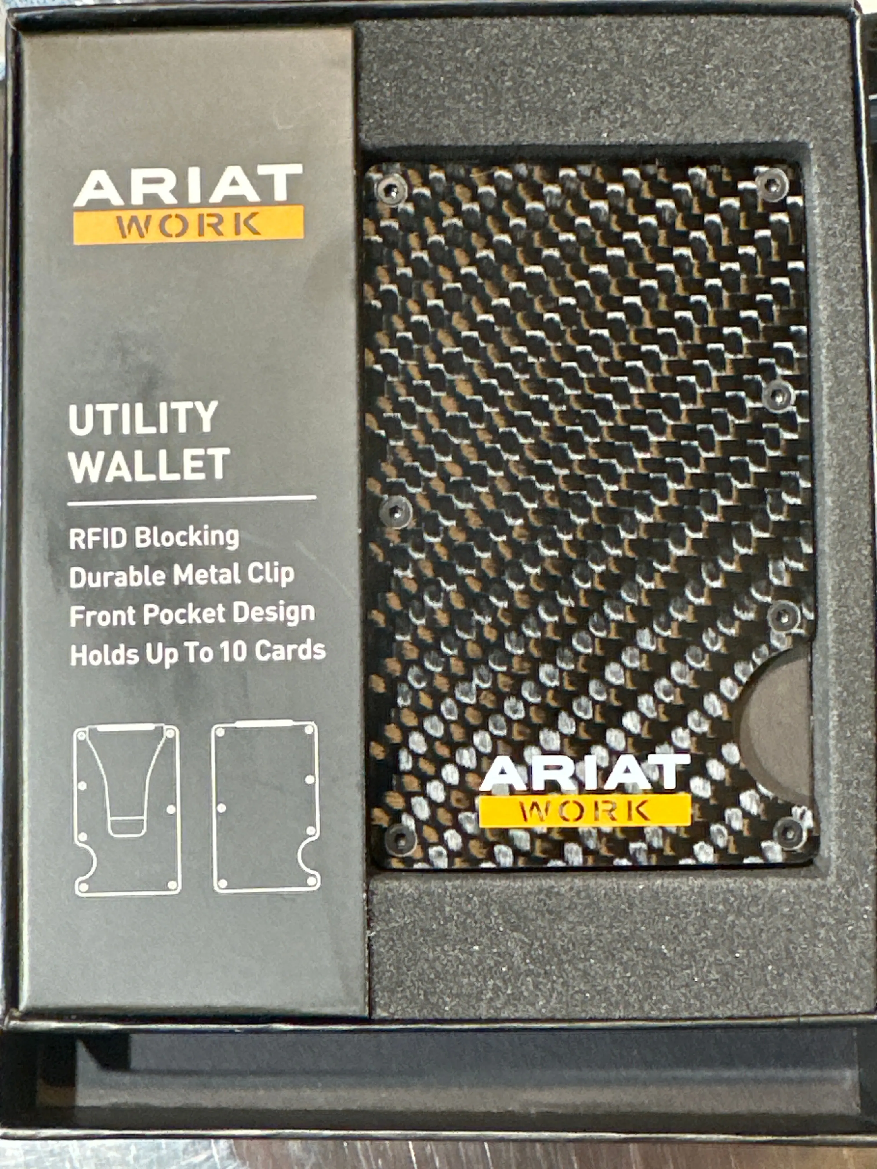 Ariat Utility Black Carbon Fiber Wallet