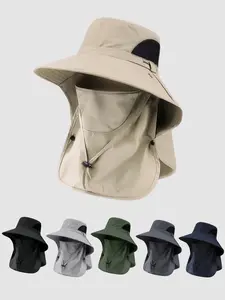 Unisex Summer Fishing Hat, High-Quality Outdoor Sun Protection Cap, Large Brim UV Protection, Suitable for Hiking, Climbing, and Fishing