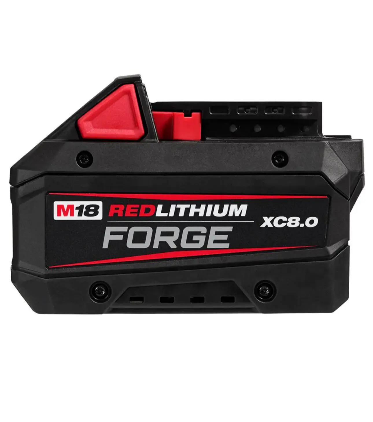 Milwaukee M18 FORGE XC 8.0 Ah Lithium Ion Battery Pack - No Wraparound, Cool-Cycle, High Output, Oil/Grease Resistant Power Tool Accessory
