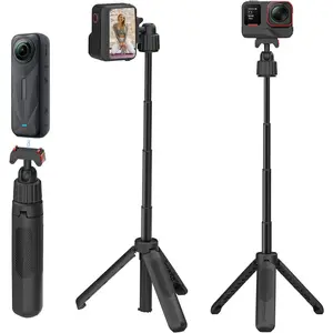 40cm/15.75" Selfie Stick Tripod Stand for  Ace Pro 2 Insta 360 X5 Accessories,  Quick Release Mini Extension Rod Shorty Handle Grip Monopod Extended Pole for Ace Pro Accessory