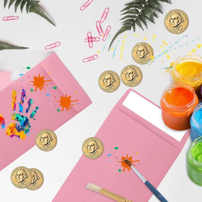 Pink 100 Cash Envelopes 3.5 x 6.5 inch,Coin Self Seal Envelopes For Savings plan,Money Envelopes for Cash,coin,Check and Small items redit Card,Seed