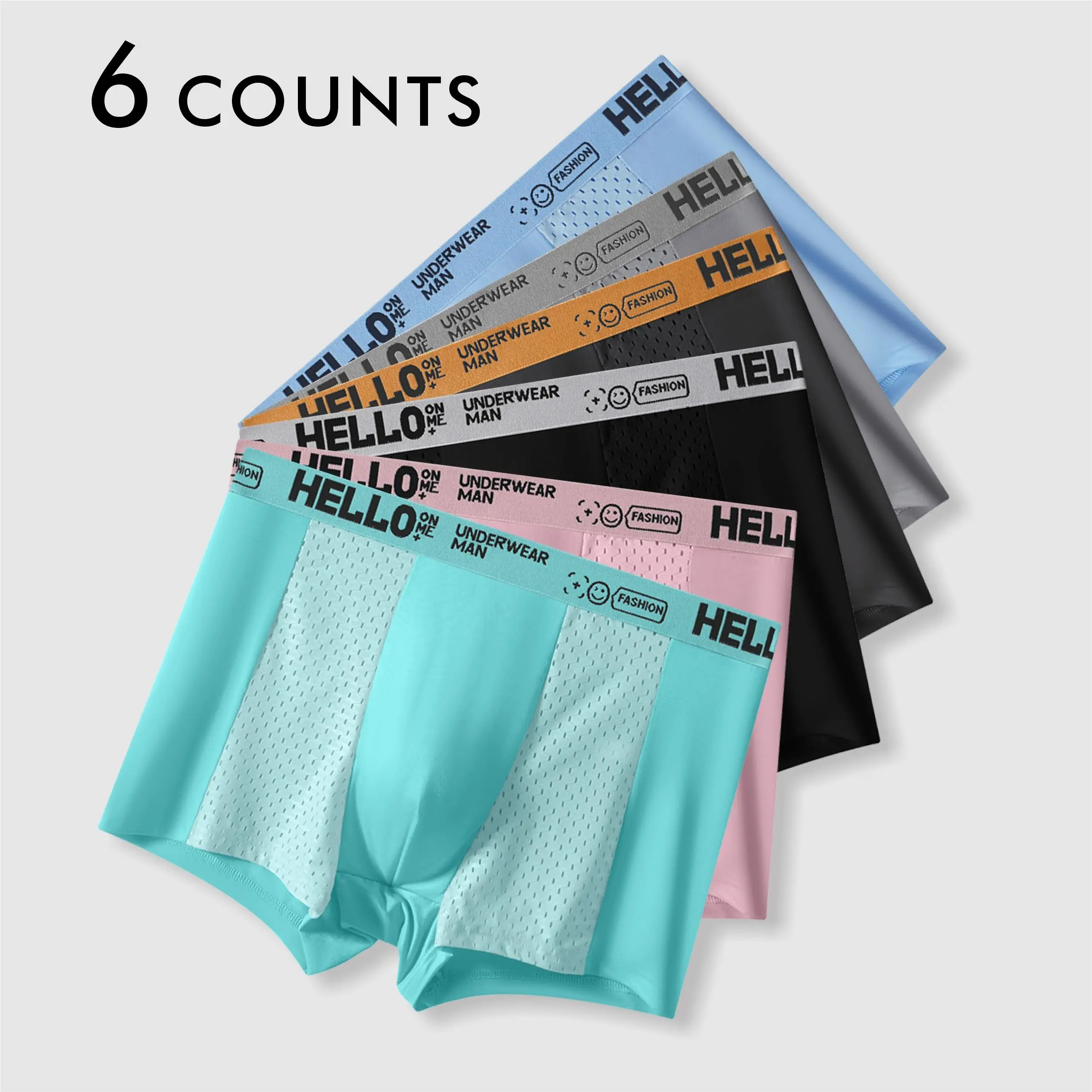 XL Men Letter Tape Boxer Briefs Soft Breathable Comfort Underwear Daily Wear Summer Casual Mens Underwear
