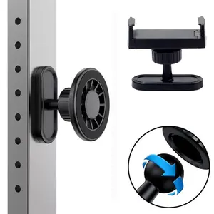 Gym Magnetic Phone Holder – 360° Adjustable, Strong Magnetic Mount for Workout Recording, Fitness Essential for iPhone & Android Phones
