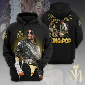 Michael Jackson 3D Hoodie King of Pop Fan Gift Unisex AOP All Over Print 3D Shirts