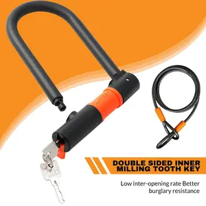 Bike Lock Electric Scooter Lock Heavy Duty Motorcycle Safety Anti-theft U Lock
