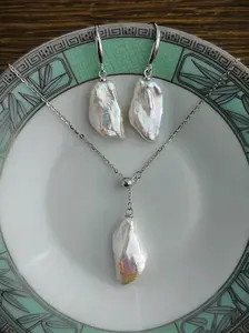 Private Handmade Baroque Pearl Earrings & Necklace Sets for Youth and Adult