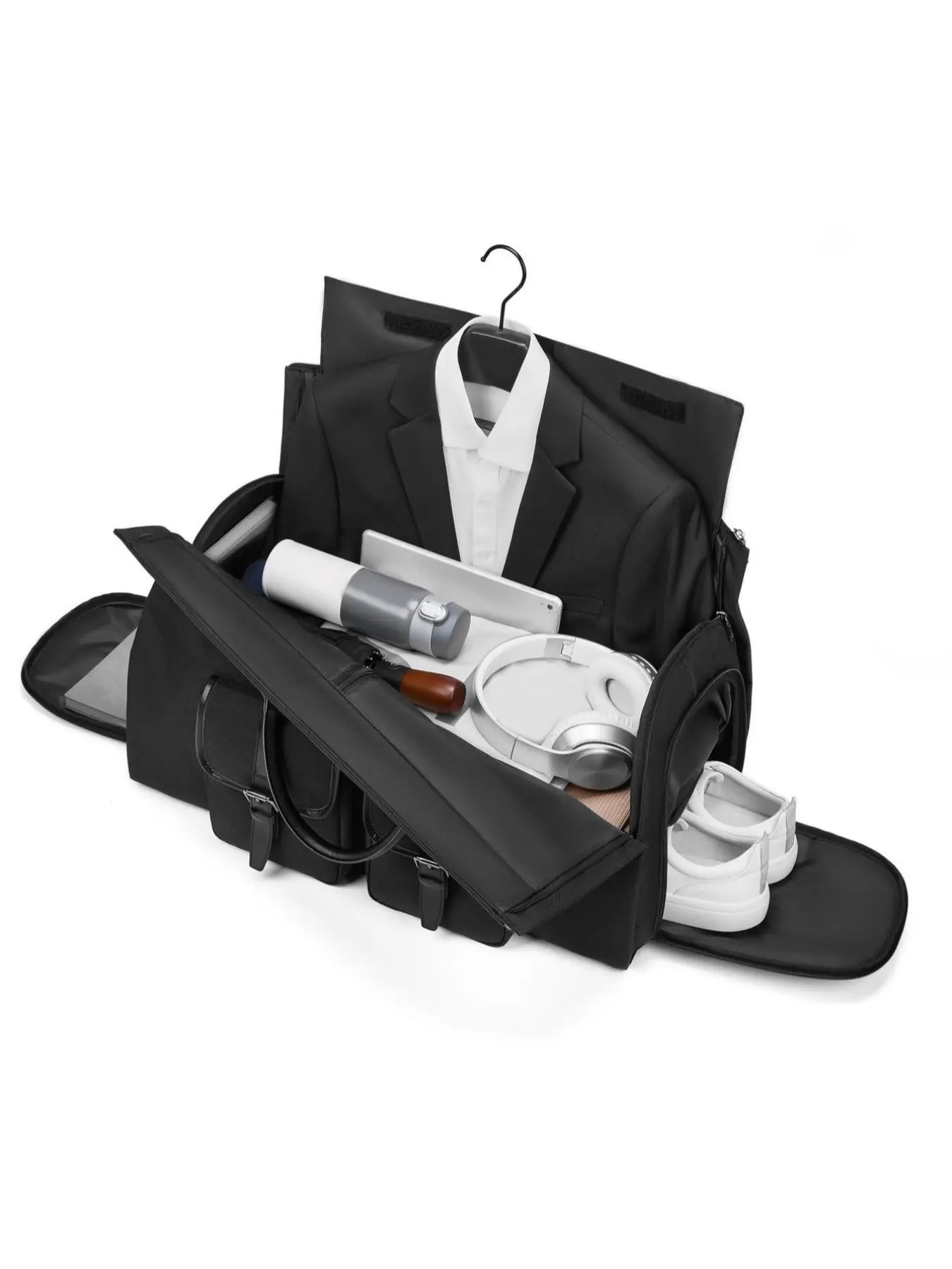 Multi-pocket Travel Bag, Business Travel Bag, 2 in 1 Hanging & Foldable Suit Bag, Large Capacity Duffel Multifunctional Gym Lightweight Portable Travel Storage Bag, Traveling Bag, Carry On Luggage, Travel Essentials