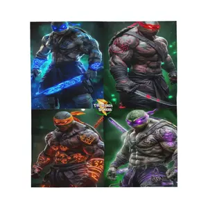This stylish and comfortable Teenage Mutant Ninja Turtles blanket is the perfect gift for a good friend, suitable for all occasions, and also a versatile holiday blanket. Anime Print Comfort bed couch room decoration sofa