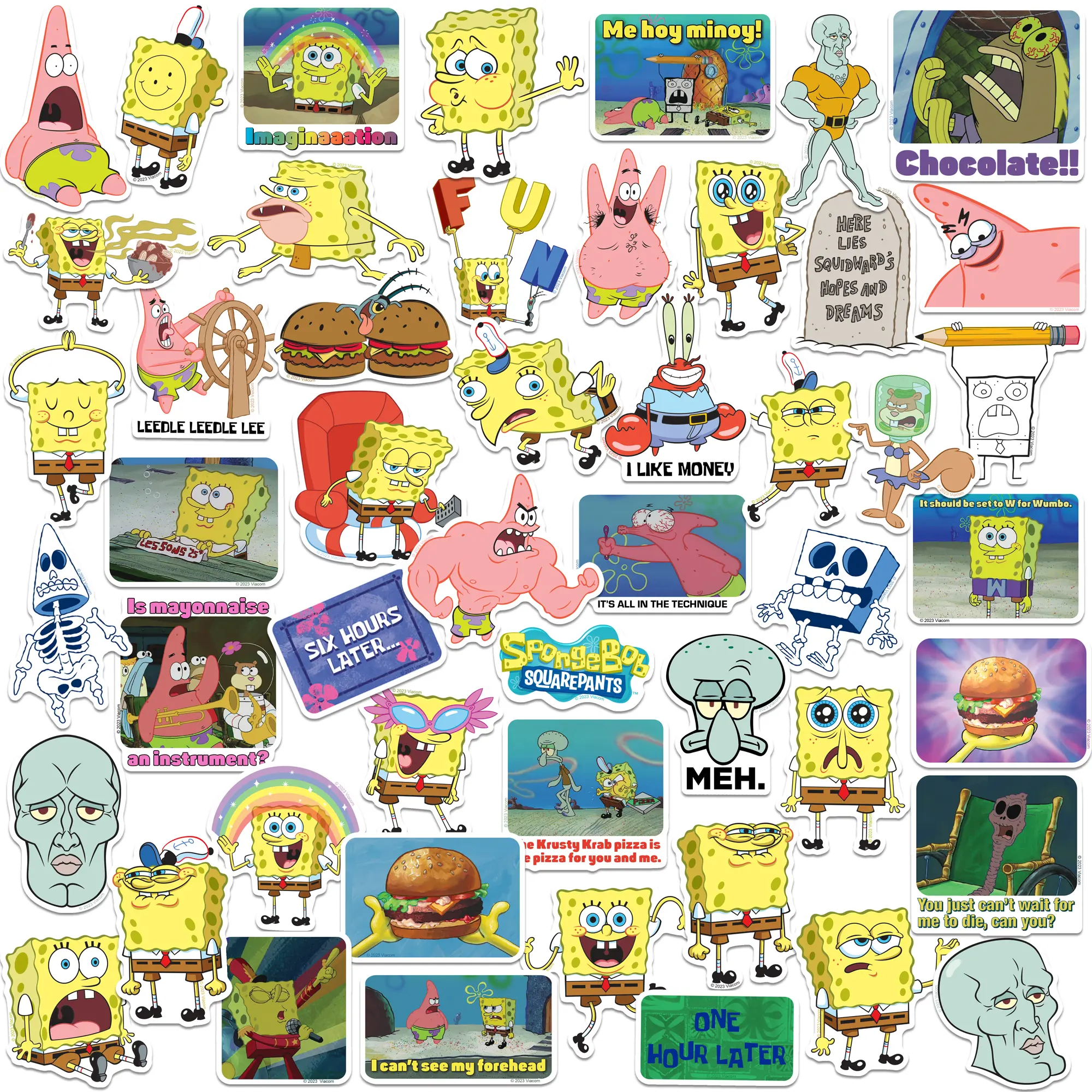 Nickelodeon 90's Vinyl Stickers 50 Pack | Spongebob, Rugrats - TikTok Shop