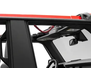 RedRock Paracord Grab Handle; Black and Red (21-25 Bronco)