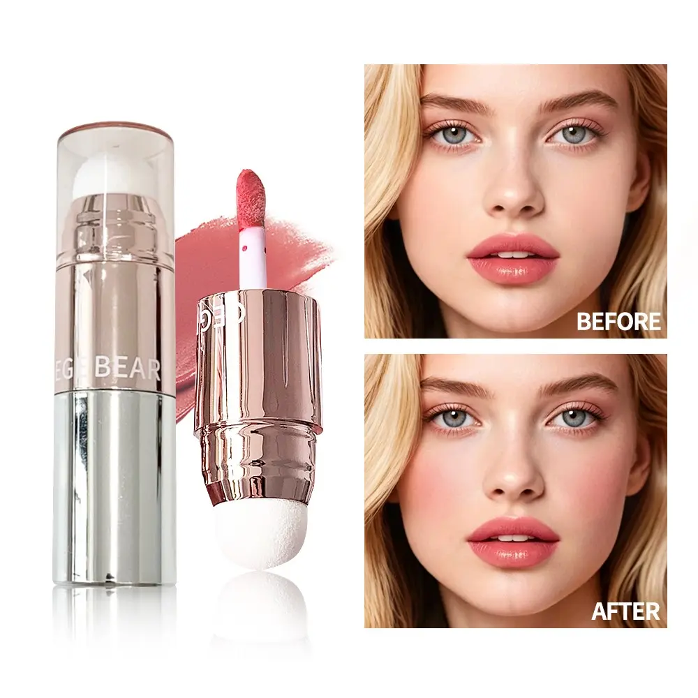 Dual-Use Lip and Cheek Balm, Lightweight and Smooth, Hydrating Matte Finish, Rich Color, Glossy Moisture, Perfect for Festive Gifts
