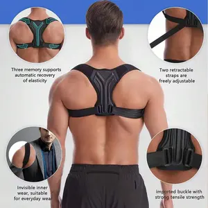 Adjustable Posture Corrector for Men & Women, Comfortable Back Support Brace – Invisible Wearable for Office, Gym, Outdoor Activ NONE