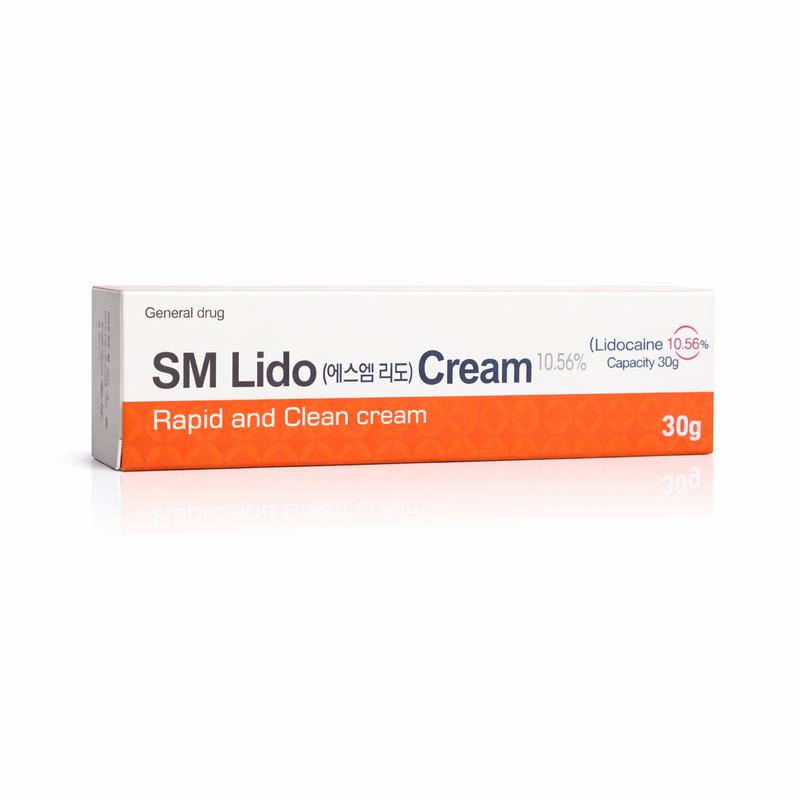 SM Lido Cream 10.56% - 30g Rapid Numbing Cream for Sensitive Skin Repair & Pain Relief in Laser Treatments & Microneedling