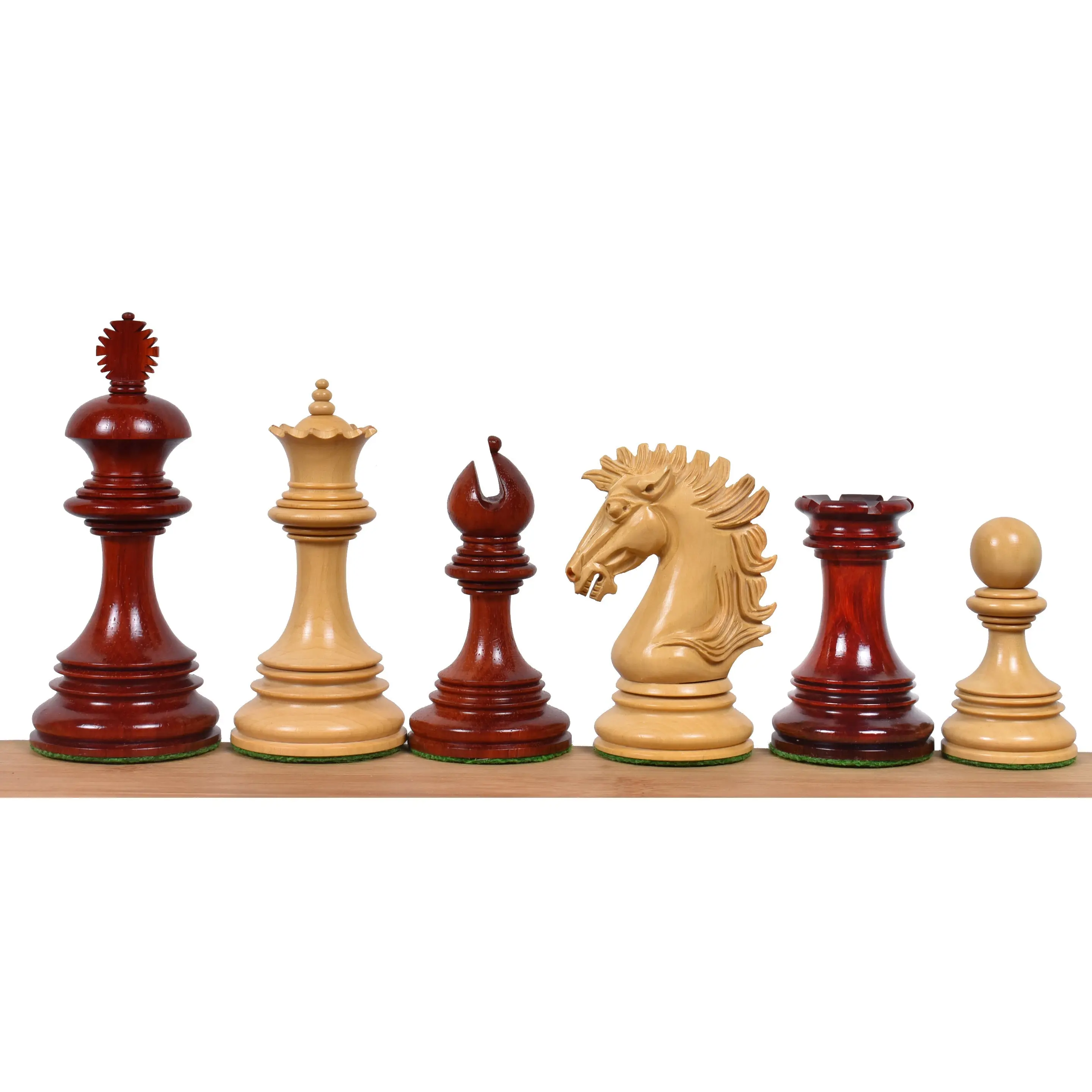 Slightly Imperfect Alexandria Luxury Staunton Chess Set- Chess Pieces Only - Triple Weighted - Bud Rose Wood