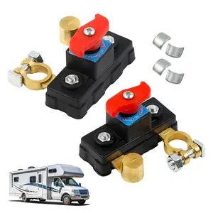 2PCS Car Battery Power Cut-Off Switch Breaker, Stable Transmission High Conductivity Pure CopperDisconnect Switch, Smart Car Battery Disconnect Switch for Boat Rv Car Truck Supplies Vehicle