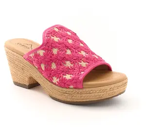Cliffs by White Mountain Raffia Wedges - Bizzie