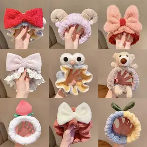 Rumilife Cute Big Bow Headband – Soft Cartoon Hairband for Face Washing, Makeup, and Skincare