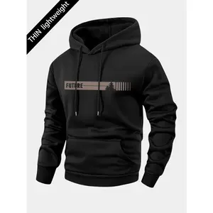 Men's spring and autumn thin long-sleeve pocket personalizedter coconut tree pattern print hooded sweater fashion casual sports street trendy brand outdoor men's headwear,gift bee hoodie eugene texas florida cape let emo good graphic tees