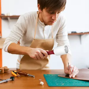 Leather Carving Hammer for DIY Leather Craft, Leather Stamping Tools Set with Nylon Hammer & Stamps, Leather Tooling Kit for Beginners & Professionals, Saddle Wallet Leatherworking Supplies for Shoes & Handcraft Projects