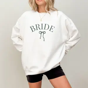 Bride Bow Sweatshirt - Elegant  Sweater, Custom Bride to Be, Newly Engaged Gift For Her, Personalized Engagement