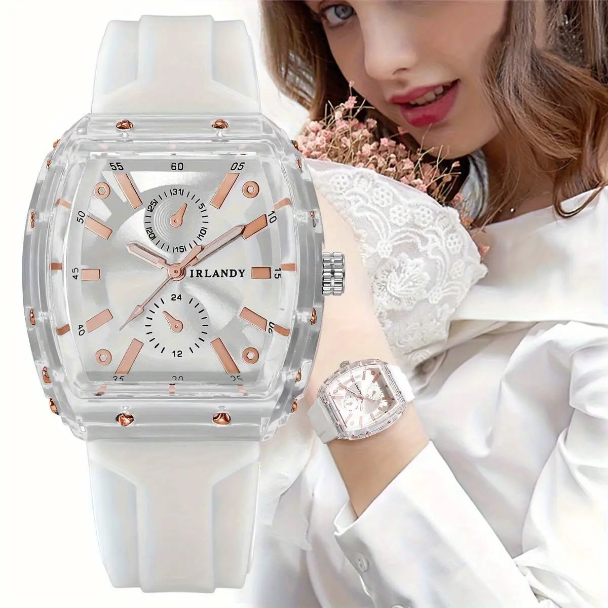 A Stylish Classic Watch for Women Featuring a Casual Square Face with Number Indicators, This Easy Yet Fashionable Timepiece Is Versatile And Sold Separately Without a Box, Making It Perfect for Use And Commuting - Everyday