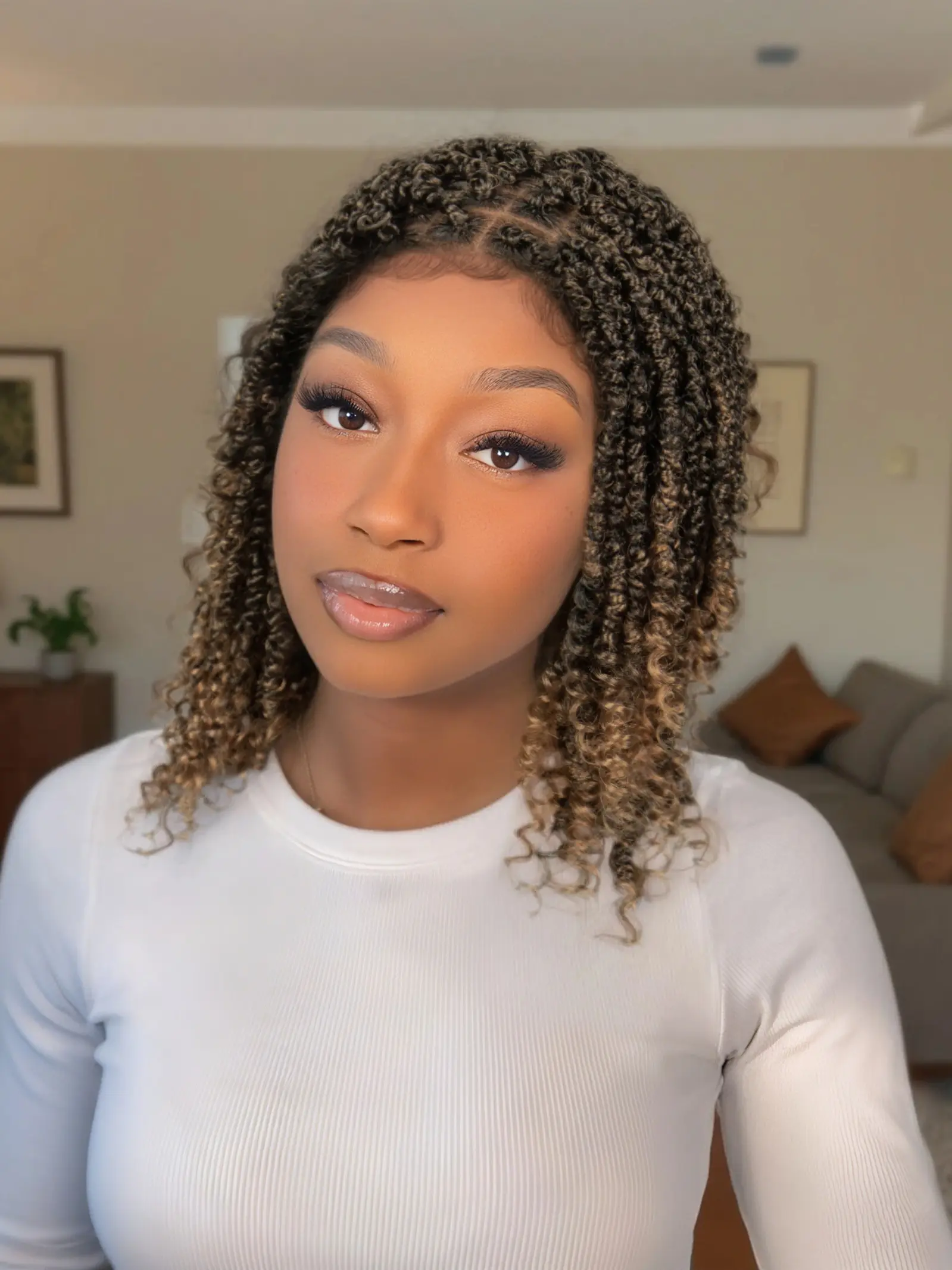 14 Inch Lace Front Short Wine Red Twist Wigs for Women, Gorgeous Fluffy Synthetic Hair Wigs without Bangs, Synthetic Braided Lace Wigs, Synthetic Curly Wigs for Party, Daily Use, Synthetic Material Wigs, Braided Hair Texture