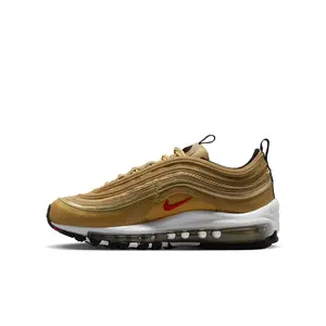 NIKE Air Max 97 Metallic Gold with Metallic Gold Finish and Comfortable Fit, Casual, Shoe