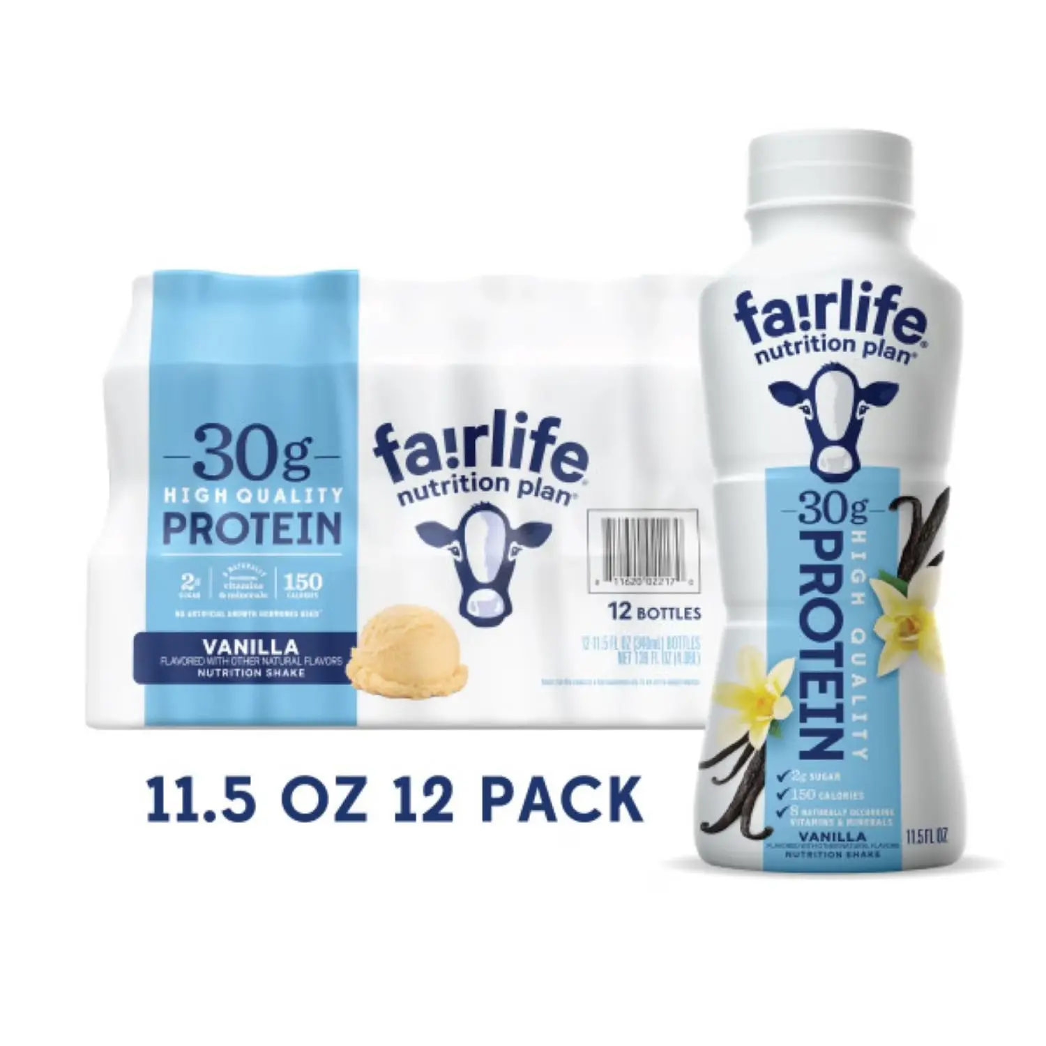 Fairlife Nutrition Plan 30g Protein Shake, Vanilla, 11.5 fl. oz., 12 pk.