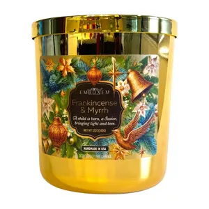 Frankincense and Myrrh Scented Soy Wax Candle