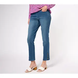 Belle by Kim Gravel Reg Primabelle Button Hem Ankle Jean
