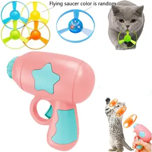 Bamboo Dragonfly Catapult Launcher, Interactive Cat Toy & Outdoor Flying Saucer Blaster, Glowing LED Dragonfly Catapult for Pet Exercise & Night Play, Fun Gift for Hobbyists & Pet Lovers