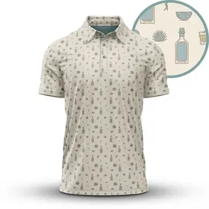 Funny Bogey Bros Men Tequila Golf Polo Lightweight Breathable Casual Summer Party Shirt