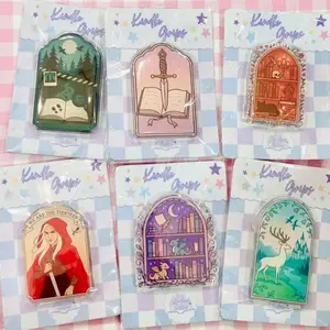 Fantasy Bookish Phone Grip Collection, Magical Library & Fairy Tale Designs, Magnetic Kindle & Phone Holder, Gift for Readers